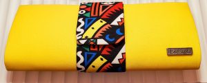 Imported South African Handbag (Yellow) with African Print