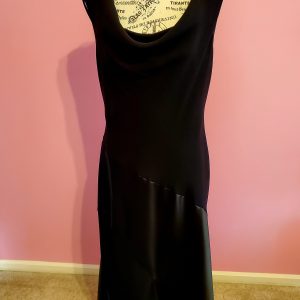 Black Satin, Mesh Evening Dress (Glam)