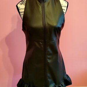 Black Faux Leather Top (Glam)