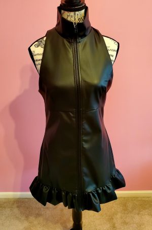 Black Faux Leather Top (Glam)