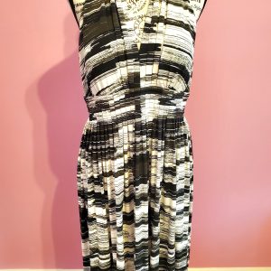 Black, White and Gray Halter Dress (Glam)