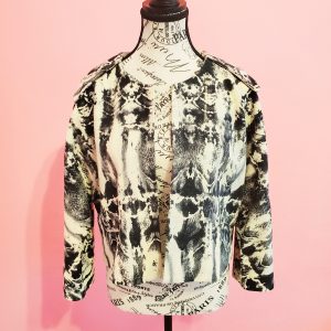 Black and White Waisted Jacket (Retroglam)