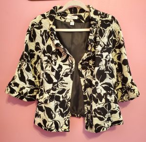 Black and White Short-Waist Jacket (Retroglam)