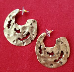 Gold Plate Design Post Earrings