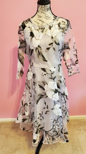 Gray and Black Cocktail Dress (Retroglam)
