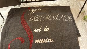 "Jazz is Romance Set to Music" Dark Gray Tee (Glam)