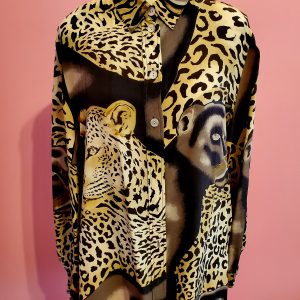 Silk Tiger Print Blouse (Retroglam)
