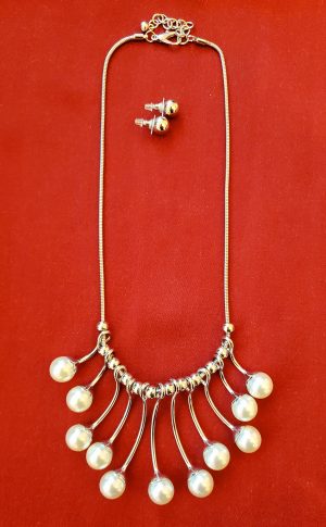 Pearls, Pearls, Pearls, and Silver! (w/earrings)