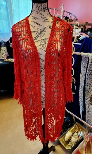 Red Crocheted Jacket (Retroglam)