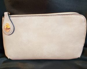 Cream Leather Clutch
