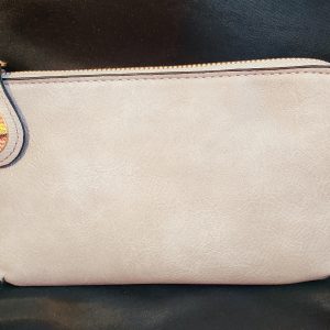 Cream Leather Clutch