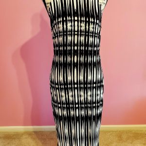 Black and White Fitted Dress (Glam)