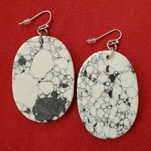 Black and White Stone Earrings