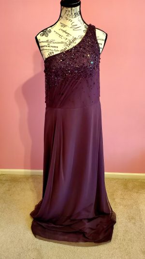 Cascading Purple Evening Dress (Glam)
